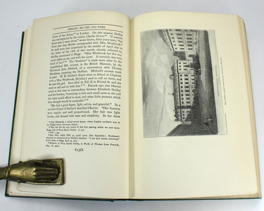 Shelley His Life and Work, Walter Edwin Peck, 1927, 2 Vols