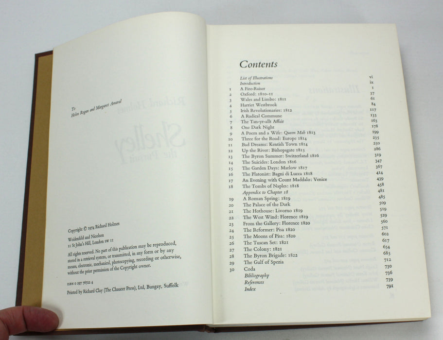Shelley; the Pursuit, Richard Holmes, 1974