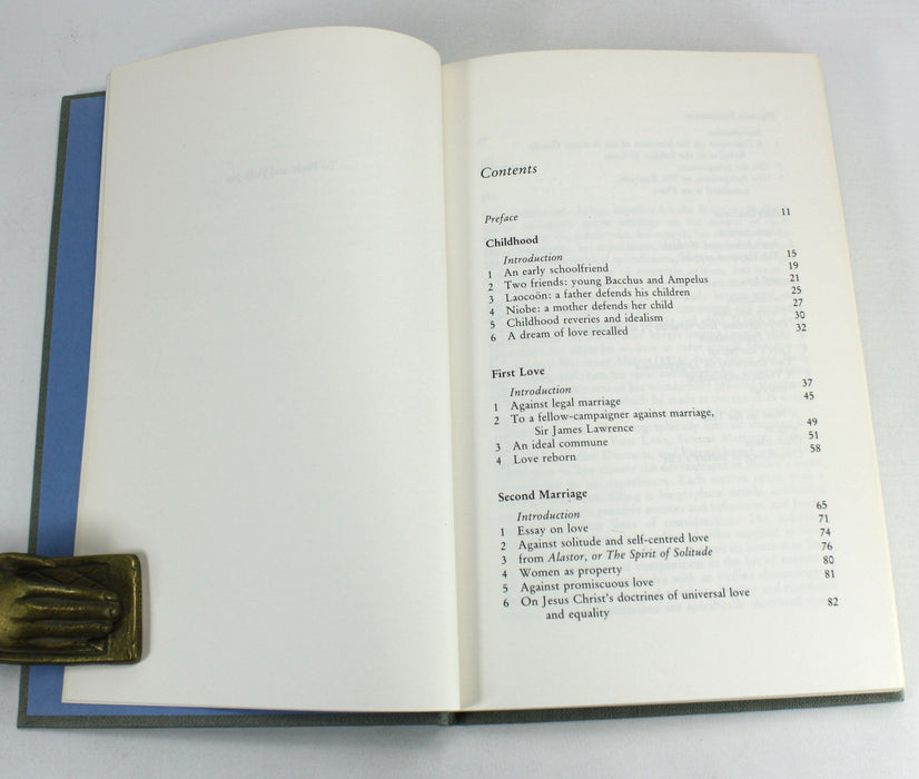 Shelley on Love; An Anthology, Richard Holmes, 1980, signed with letter