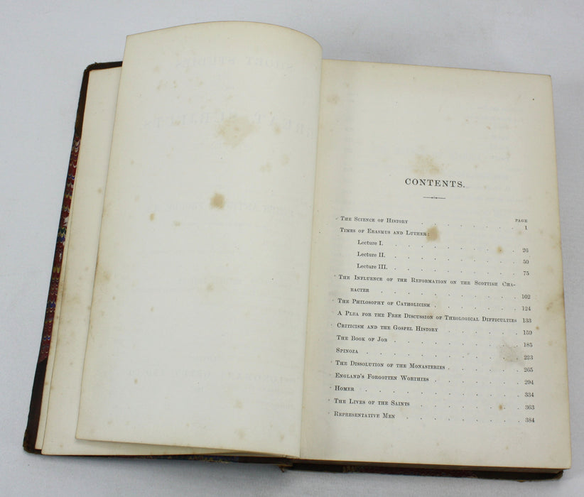 Short Studies on Great Subjects, James Anthony Froude, 1867