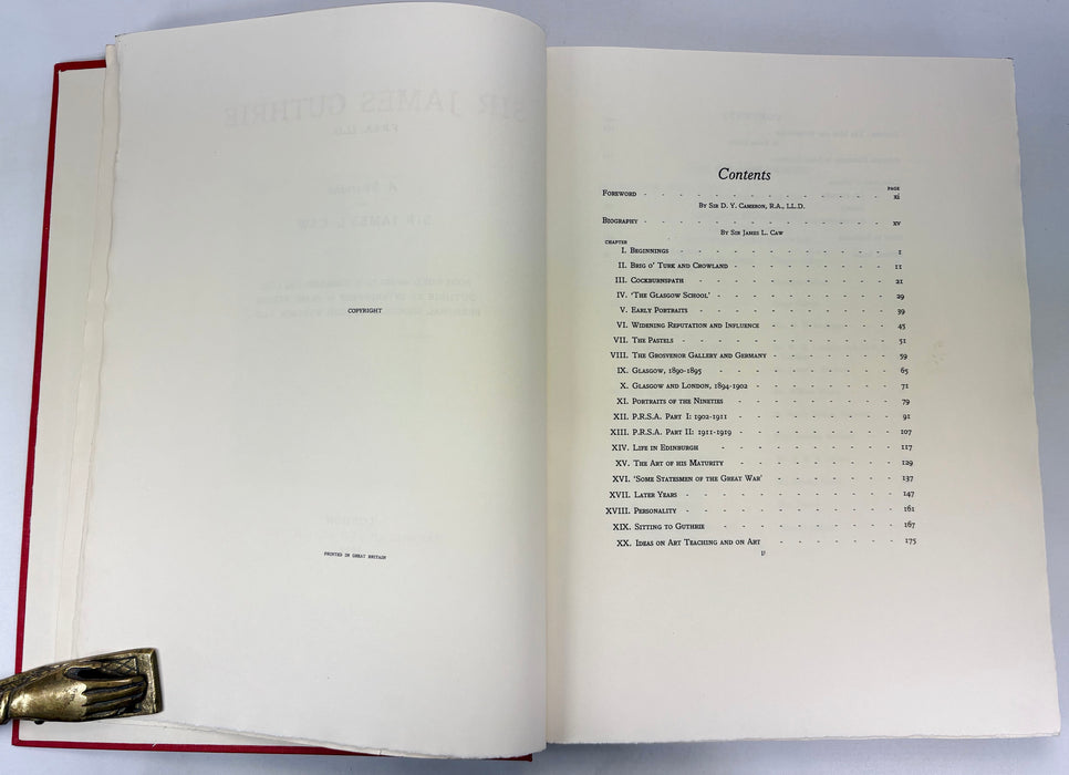 Sir James Guthrie; A Biography, Sir James L. Caw, 1932, Fine copy in Original Presentation Box