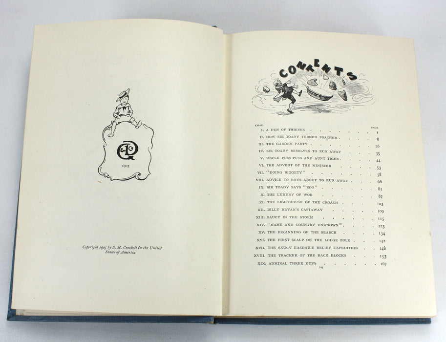 Sir Toady Crusoe, S.R. Crockett, 1905. With scarce dustjacket.