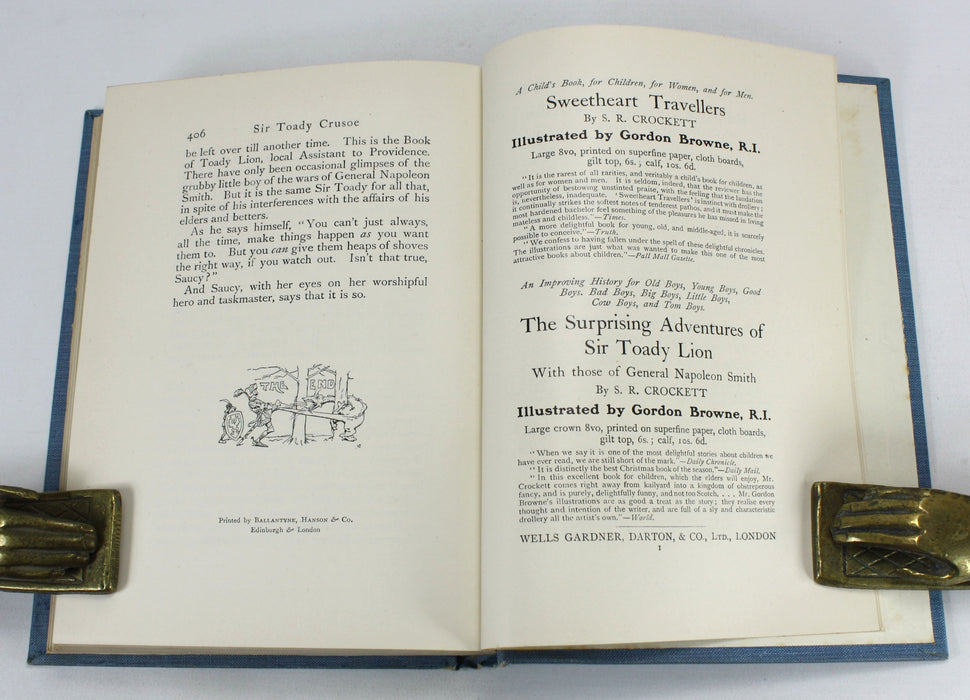 Sir Toady Crusoe, S.R. Crockett, 1905. With scarce dustjacket.