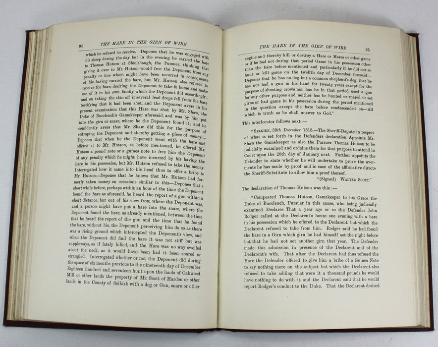 Sir Walter Scott As A Judge; His Decisions in the Sheriff Court of Selkirk, John Chisholm, 1918