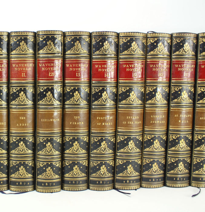 Sir Walter Scott, The Waverley Novels Centenary Edition set, exceptional 1871 fine Zaehnsdorf binding