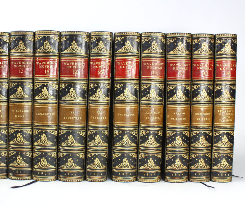 Sir Walter Scott, The Waverley Novels Centenary Edition set, exceptional 1871 fine Zaehnsdorf binding