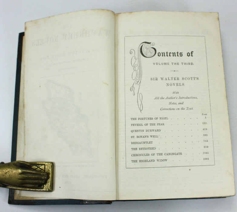 Sir Walter Scott; The Waverley Novels, Copyright Edition Entire, Adam & Charles Black, 1868, 3 Volumes