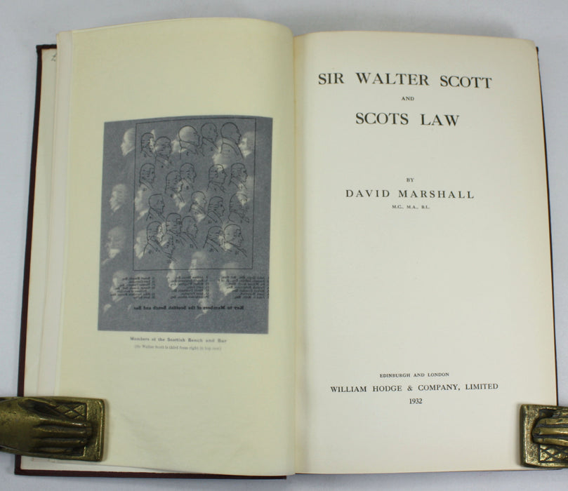 Sir Walter Scott and Scots Law, David Marshall, 1932