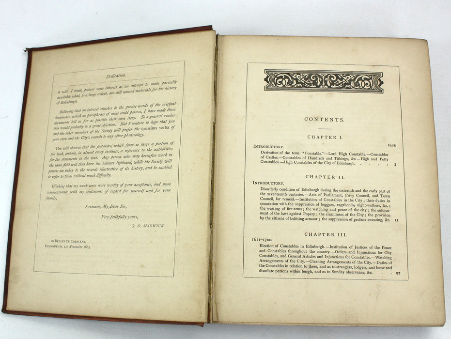 Sketch of The History of the High Constables of Edinburgh, James D. Marwick, 1865, Private Circulation