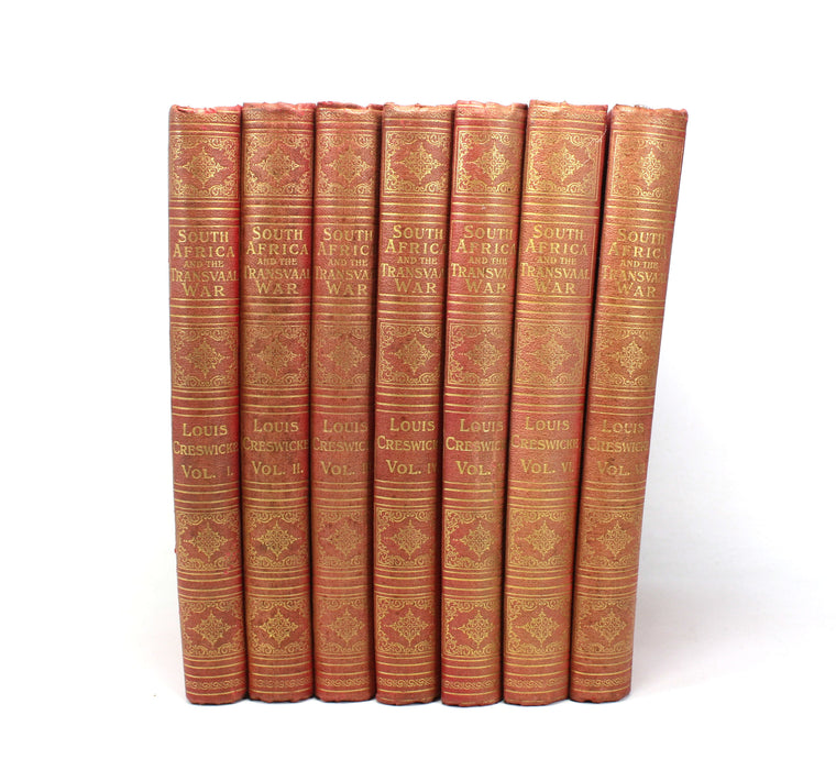 South Africa and The Transvaal War, Louis Creswicke, 7 Volumes, Caxton, c. 1900