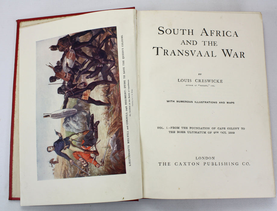 South Africa and The Transvaal War, Louis Creswicke, 7 Volumes, Caxton, c. 1900