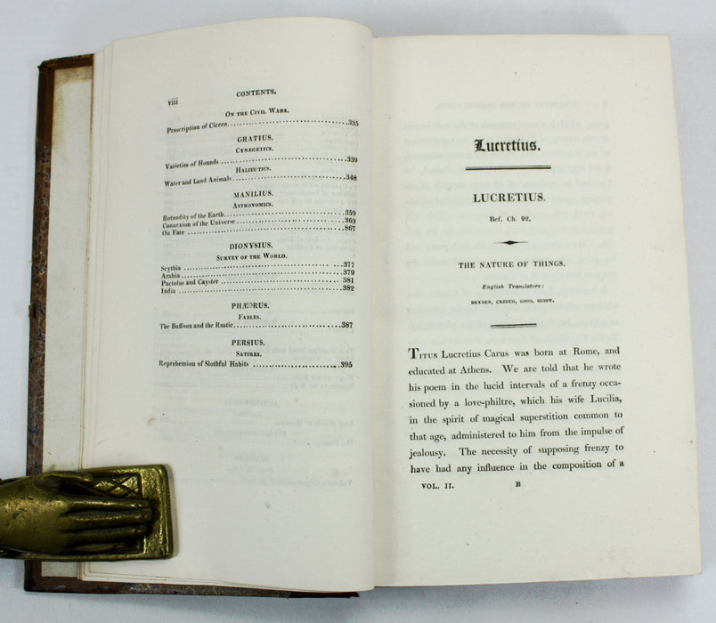 Specimens of the Classic Poets in a Chronological Series from Homer to Tryphiodorus, Charles Abraham Elton, 2 Vols, 1814