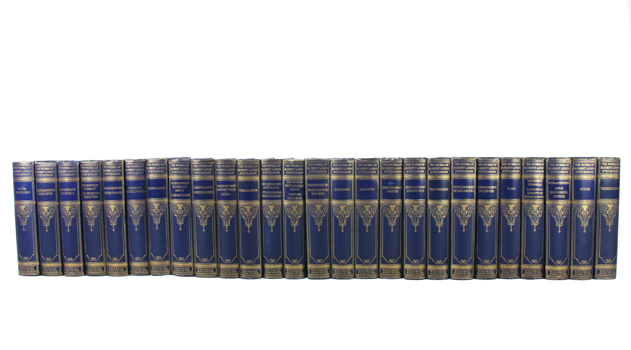 The Works of Robert Louis Stevenson, Waverley Edition, 26 Volumes Complete, 1924