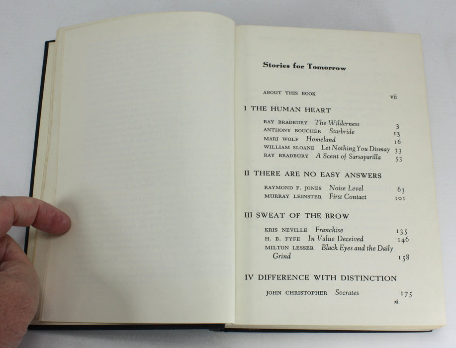 Stories for Tomorrow; An Anthology of Modern Science Fiction, William Sloane, 1955