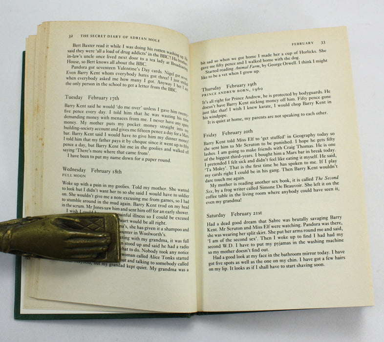 Sue Townsend; First editions of The Secret Diary of Adrian Mole aged 13 3/4 & The Growing Pains of Adrian Mole, 1982-1984