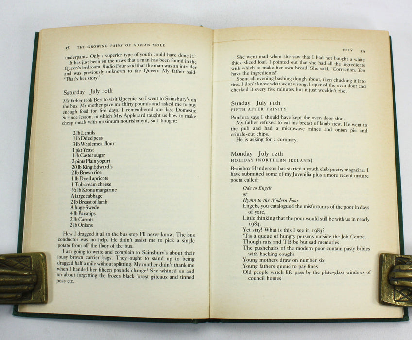 Sue Townsend; First editions of The Secret Diary of Adrian Mole aged 13 3/4 & The Growing Pains of Adrian Mole, 1982-1984