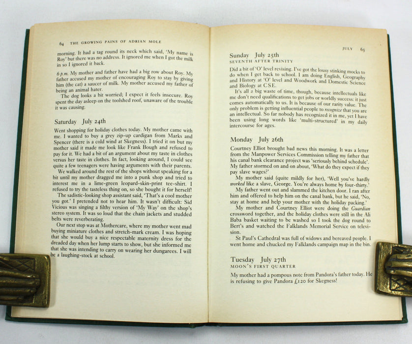 Sue Townsend; First editions of The Secret Diary of Adrian Mole aged 13 3/4 & The Growing Pains of Adrian Mole, 1982-1984