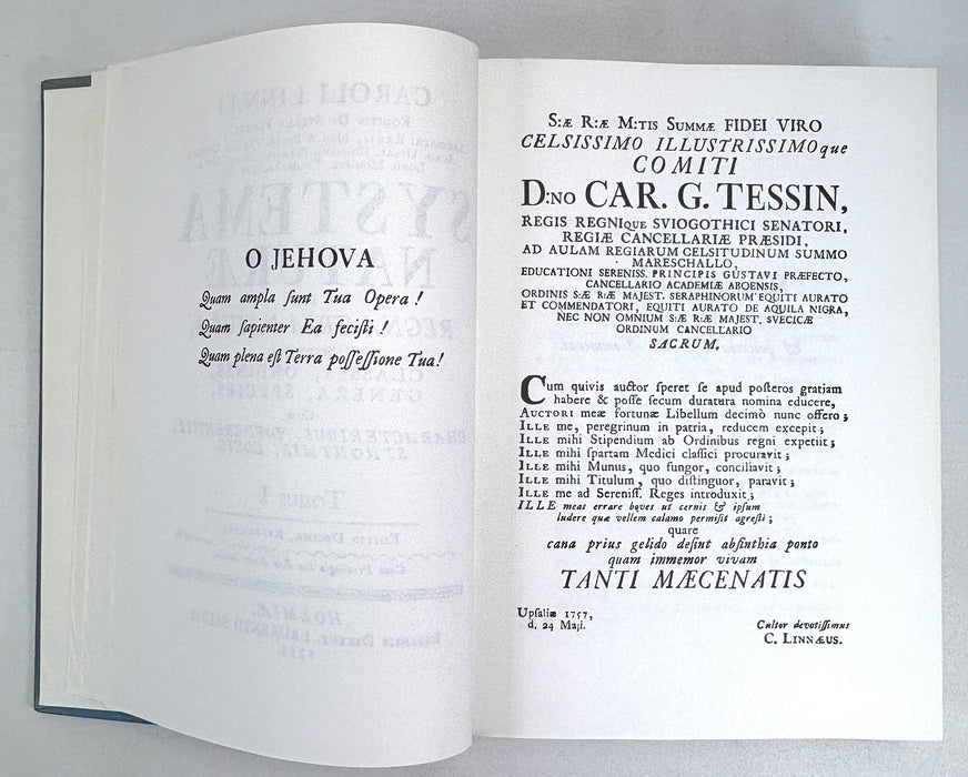 Systema Naturae; A Photographic Facsimile of the First Volume of the Tenth Edition (1758), Caroli Linnaei; Regnum Animale, British Museum, 1956