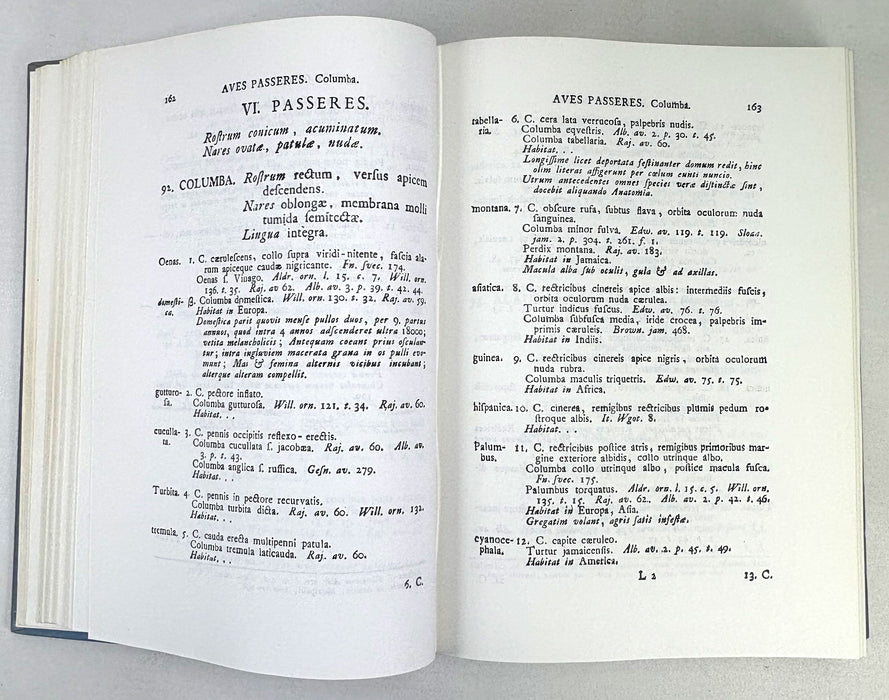 Systema Naturae; A Photographic Facsimile of the First Volume of the Tenth Edition (1758), Caroli Linnaei; Regnum Animale, British Museum, 1956