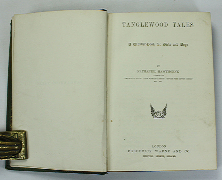 Tanglewood Tales; A Wonder Book for Girls and Boys, Nathaniel Hawthorne, c.1890