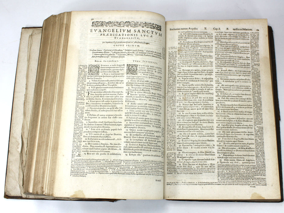 Testamenti Veteris Biblia Sacra, Genevae, Matthaei Berjon, 1617. Early Bible from Geneva, in Latin.