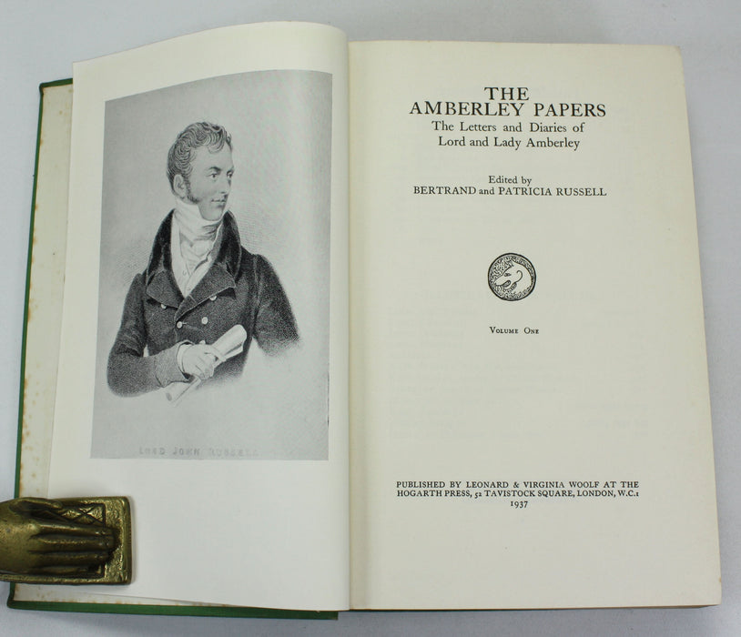 The Amberley Papers; the Letters and Diaries of Lord and Lady Amberley, Bertrand and Patricia Russell, 1937