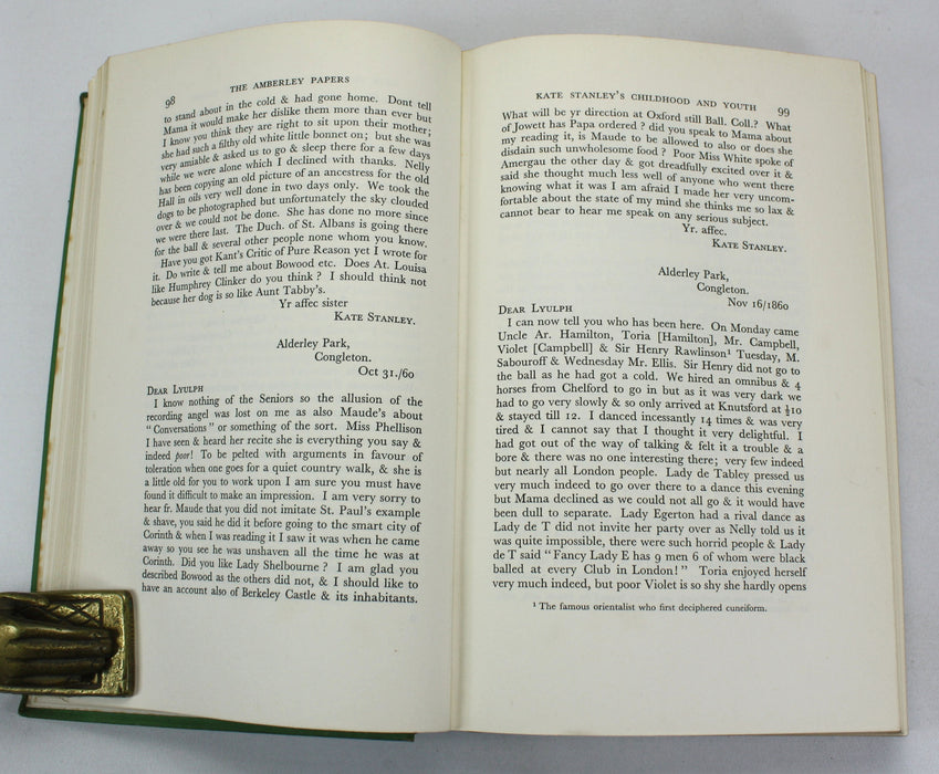 The Amberley Papers; the Letters and Diaries of Lord and Lady Amberley, Bertrand and Patricia Russell, 1937