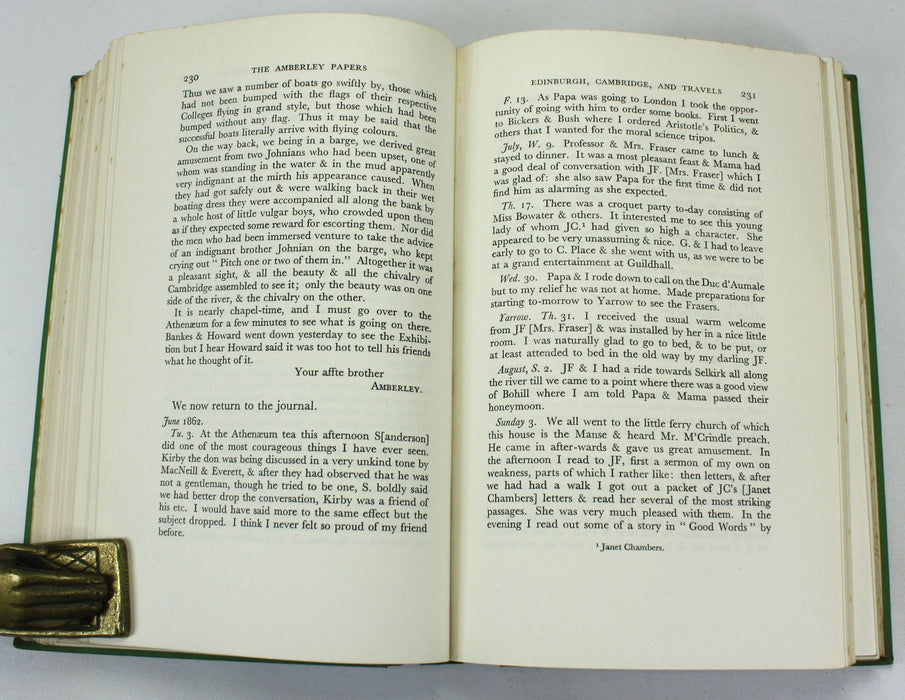 The Amberley Papers; the Letters and Diaries of Lord and Lady Amberley, Bertrand and Patricia Russell, 1937