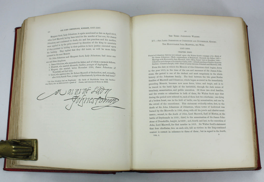 The Annandale Family Book of the Johnstones, Earls and Marquises of Annandale, Sir William Fraser, 1894, Inscribed by Patrick Annandale