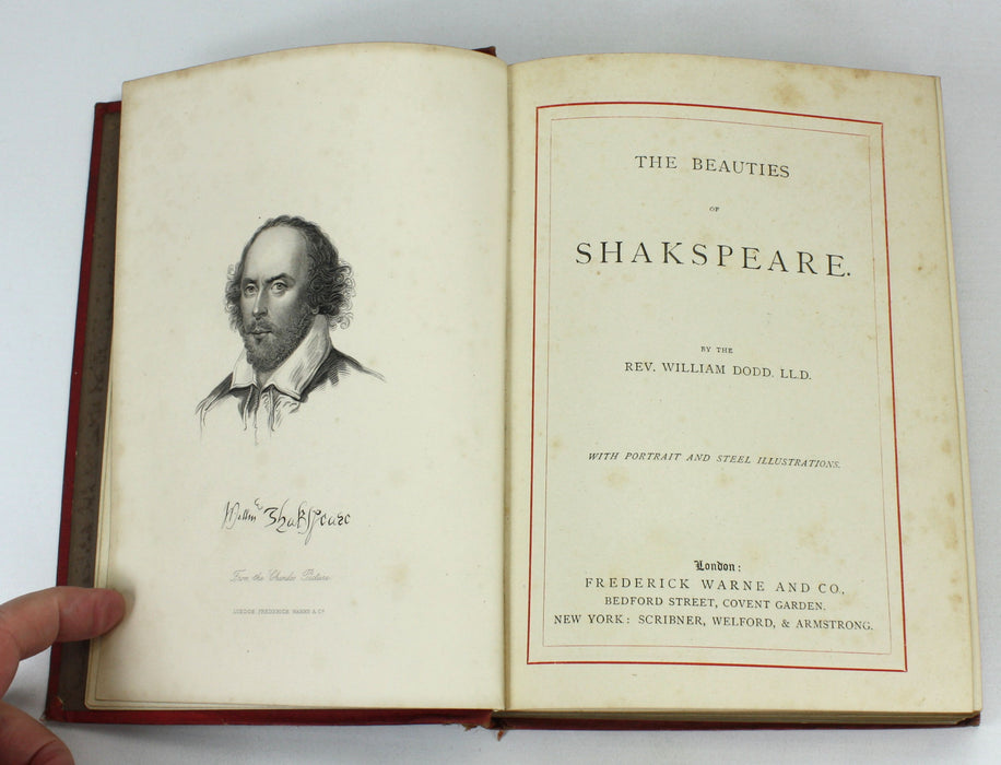 The Beauties of Shakespeare, Rev. William Dodd, Frederick Warne, c. 1878