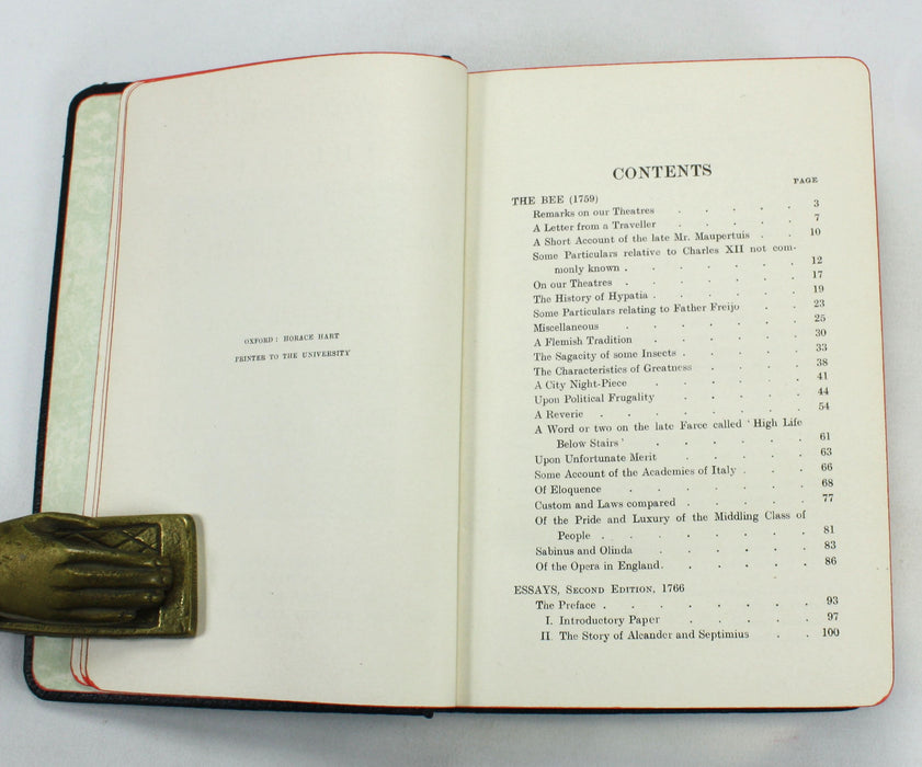 The Bee and Other Essays by Oliver Goldsmith, Together with the Life of Nash, 1914