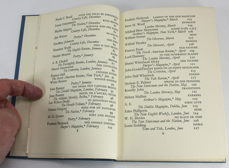 The Best Poems of 1932, Selected by Thomas Moult & Decorated by Elizabeth Montgomery; Signed by W.H. Davies