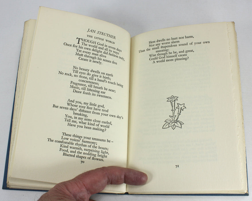 The Best Poems of 1932, Selected by Thomas Moult & Decorated by Elizabeth Montgomery; Signed by W.H. Davies