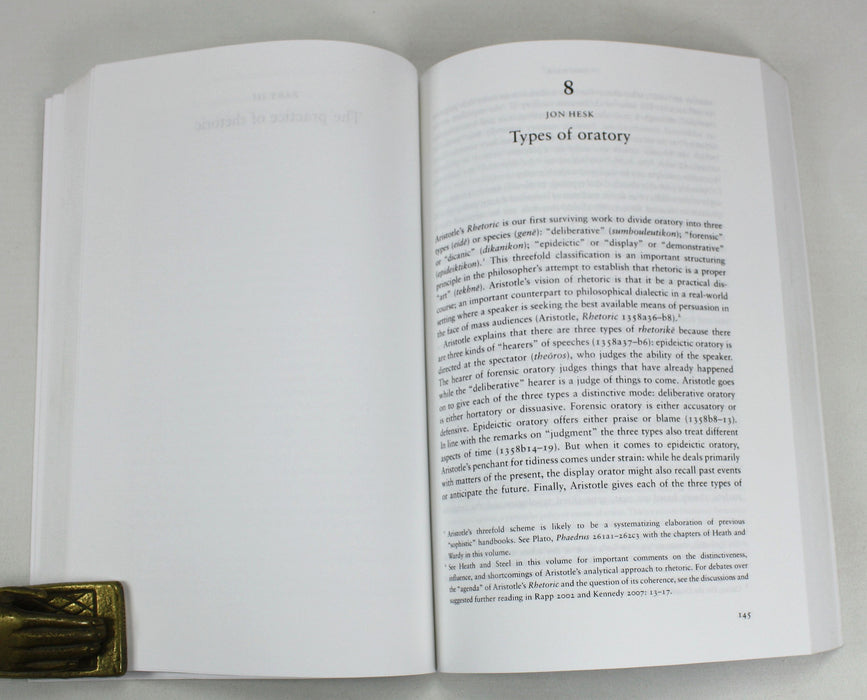 The Cambridge Companion to Ancient Rhetoric, Erik Gunderson, 2009. William St Clair's copy.