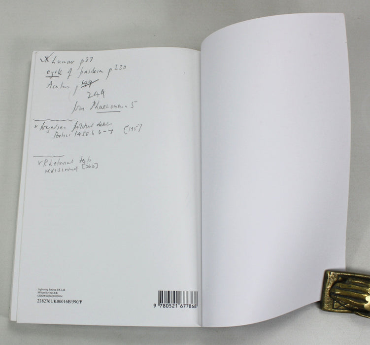 The Cambridge Companion to Ancient Rhetoric, Erik Gunderson, 2009. William St Clair's copy.
