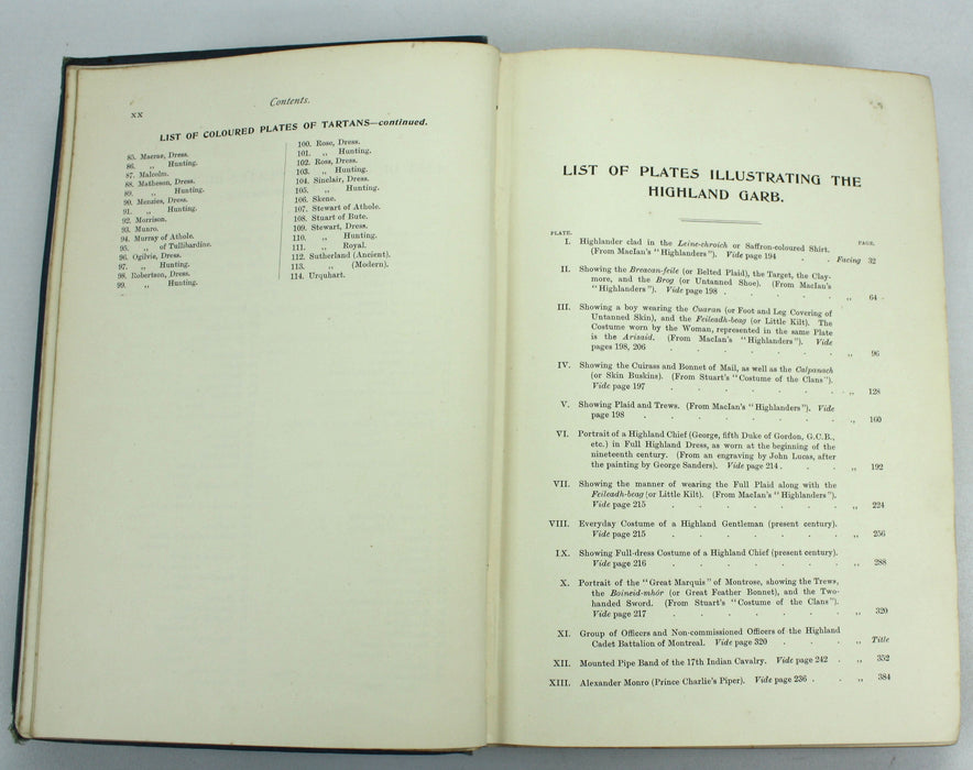 The Clans, Septs, and Regiments of the Scottish Highlands, Frank Adam, 1908 First edition, Author Signed