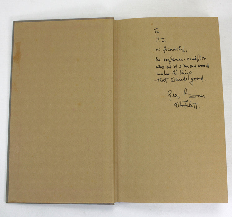 The Collected Poems of George Bruce, 1971, Signed Presentation copy from the poet to sculptor, Pilkington Jackson