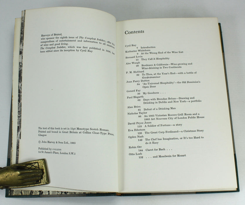 The Compleat Imbiber 8; An Entertainment - Edited, Cyril Ray & Charles Hasler, 1965