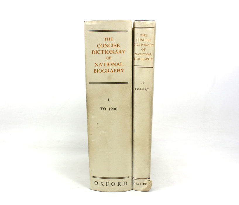 The Concise Dictionary of National Biography, 2 volume set, Oxford University Press