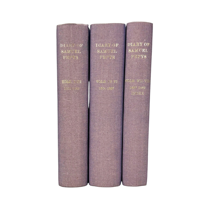 The Diary of Samuel Pepys 1659-1669, edited by Henry B. Wheatley, 3 volumes complete, G. Bell and Sons, 1928