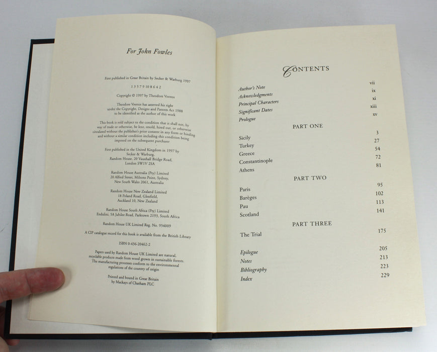 The Elgin Affair; The Abduction of Antiquity's Greatest Treasures and the Passions it Aroused, Theodore Vrettos, 1997