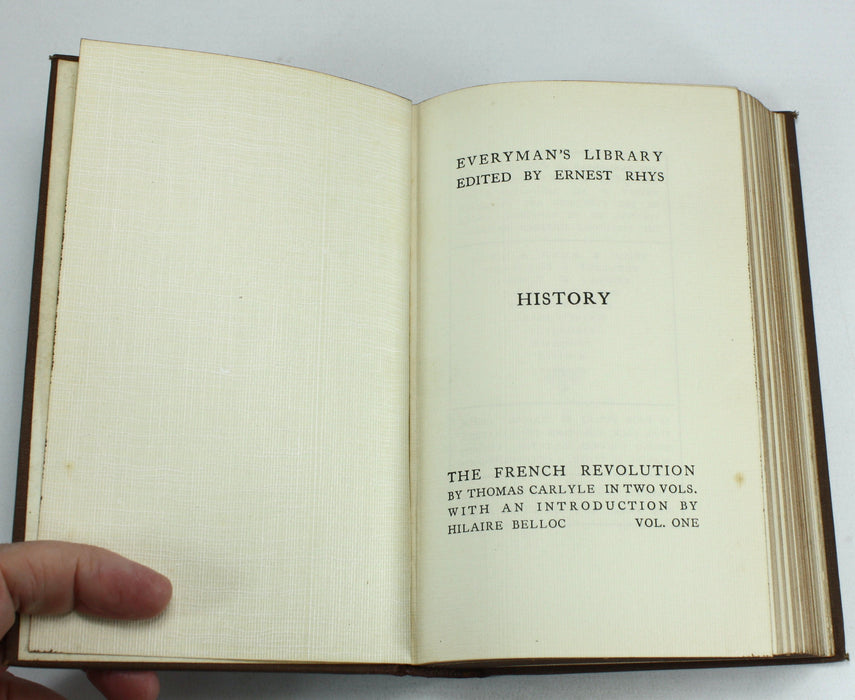 The French Revolution; A History, by Thomas Carlyle, 2 Volume Set, 1914