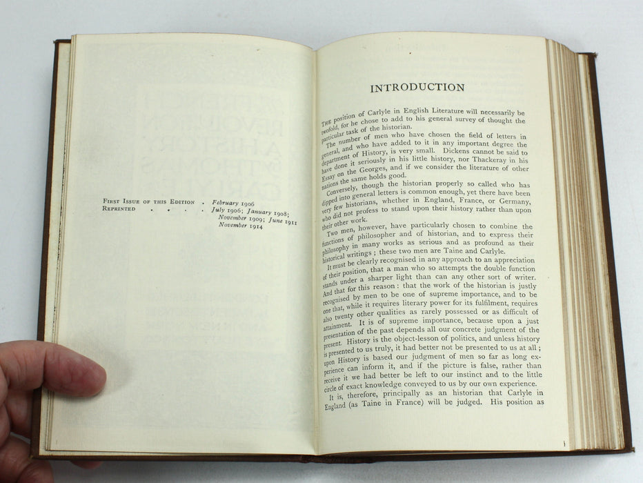 The French Revolution; A History, by Thomas Carlyle, 2 Volume Set, 1914