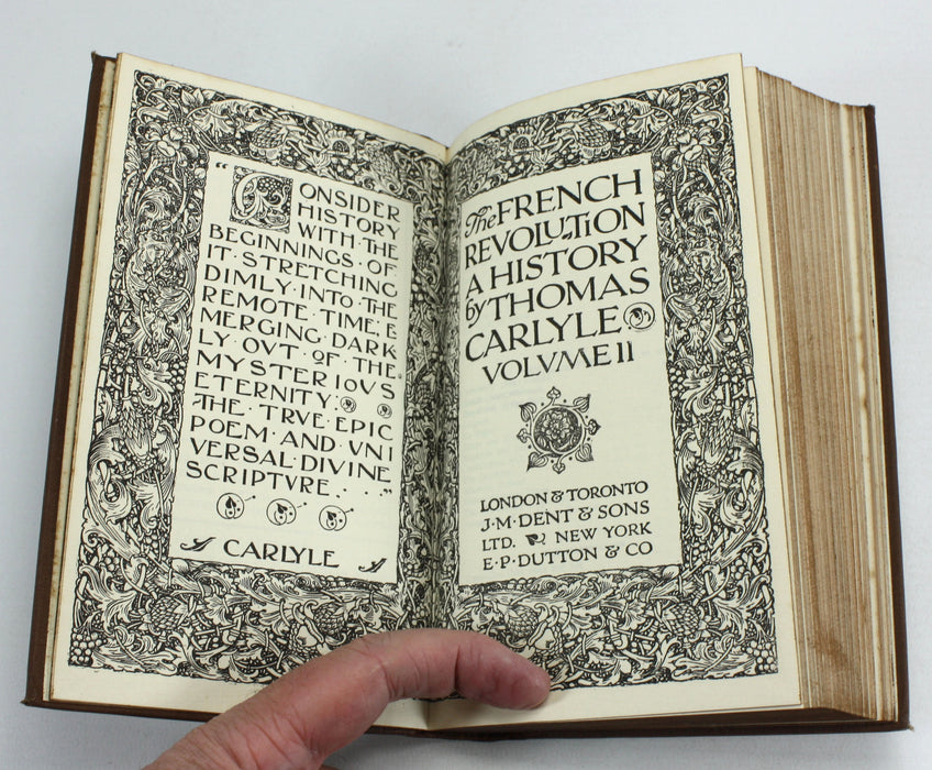 The French Revolution; A History, by Thomas Carlyle, 2 Volume Set, 1914
