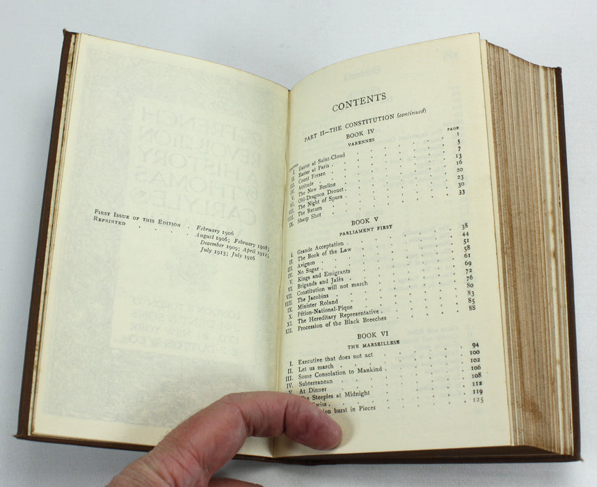 The French Revolution; A History, by Thomas Carlyle, 2 Volume Set, 1914