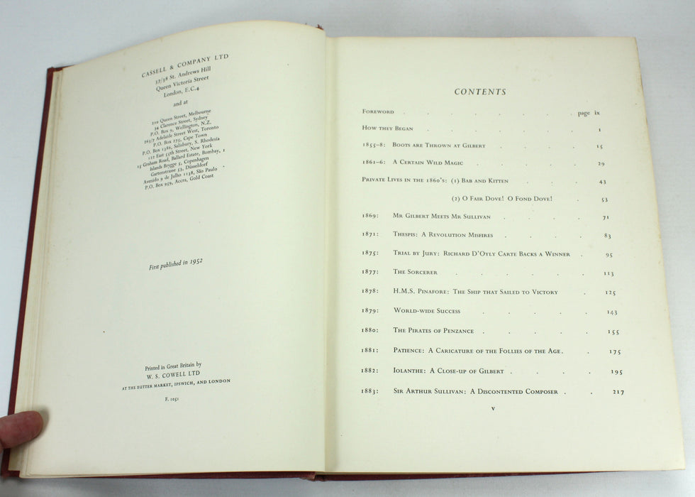 The Gilbert & Sullivan Book, Leslie Baily, 1952, signed by the author