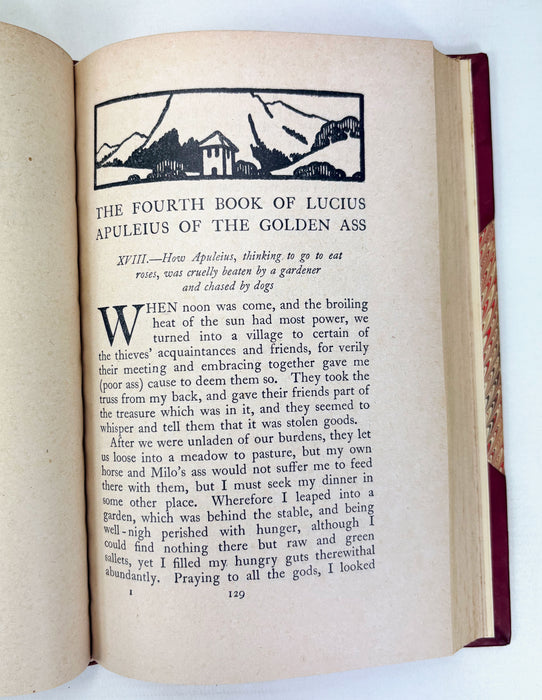 The Golden Ass of Lucius Apuleius in the translation by William Adlington, F.J. Harvey Darton (ed) and illustrated by Philip Hagreen, Navarre Society. Bayntun-Riviere binding.
