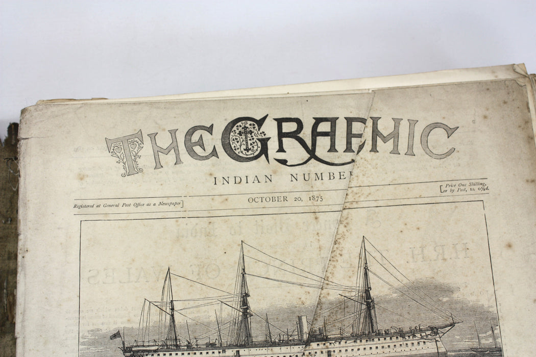 The Graphic; An Illustrated Weekly Newspaper; 1875 India issue & collection of 1881 issues