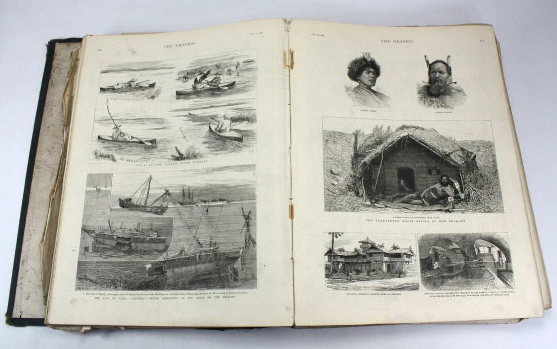 The Graphic; An Illustrated Weekly Newspaper; 1875 India issue & collection of 1881 issues