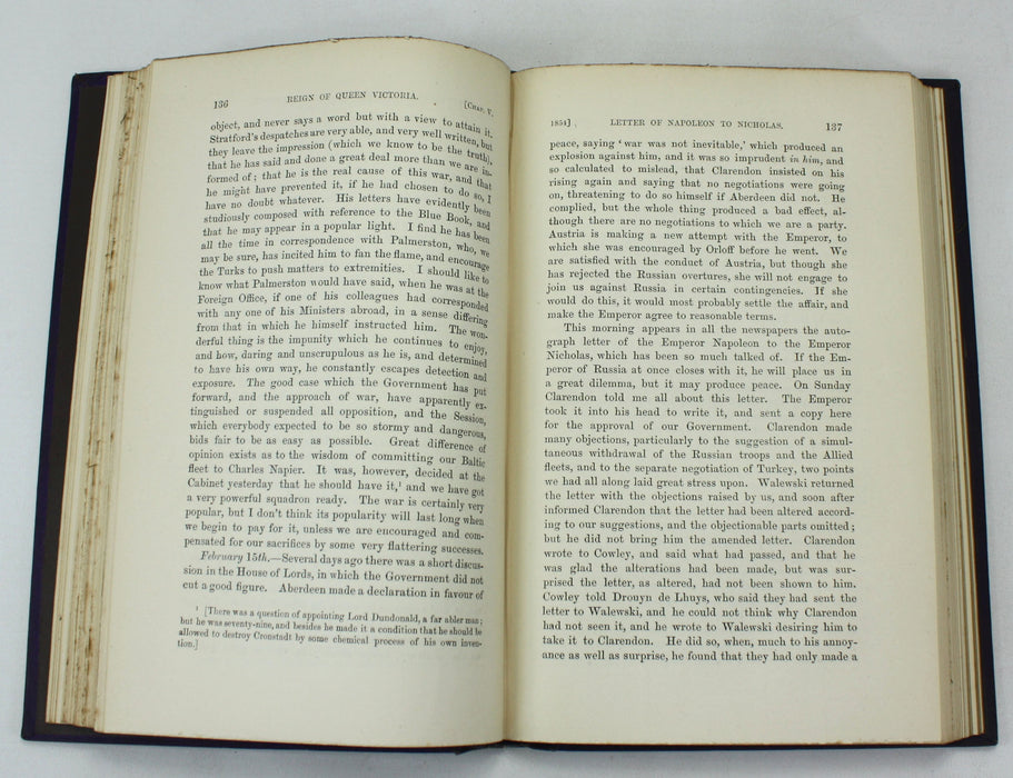 The Greville Memoirs; A Journal of the Reigns of King George IV, King William IV and Queen Victoria, 3 Parts in 8 Volumes, Charles C.F. Greville, 1875-1887